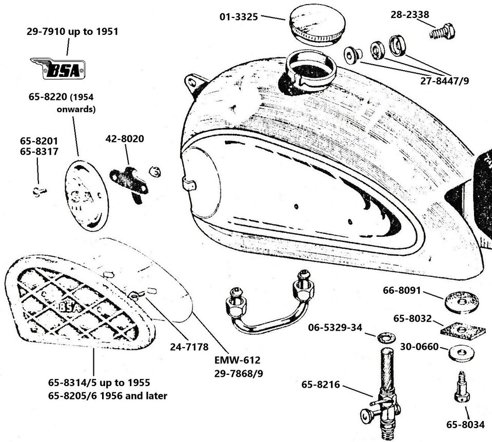 Benzinetank M20 en M21 1949 en later