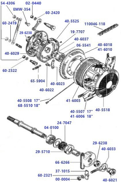 Achterwiel C15 - B40 volle naaf