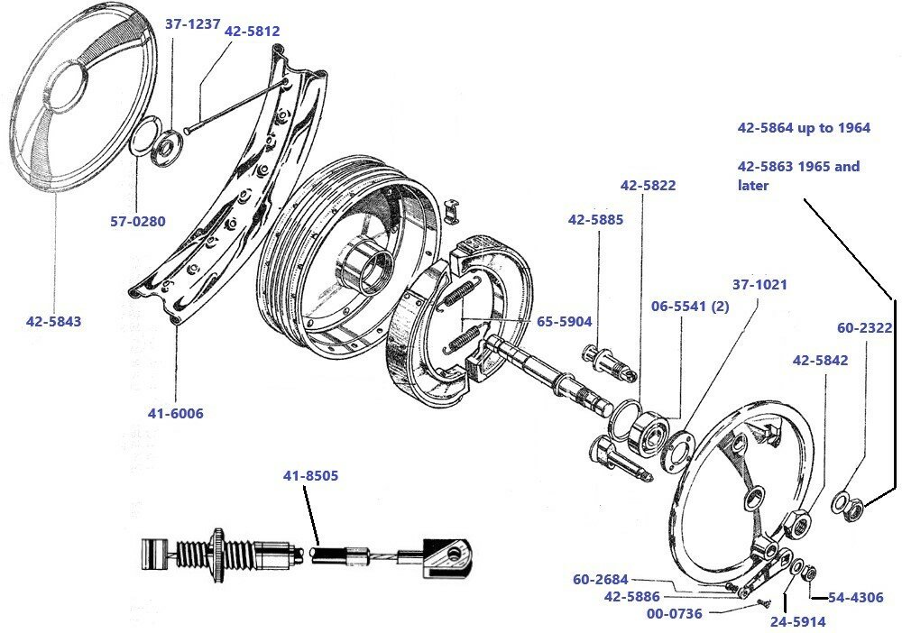 Voorwiel B40 volle naaf 