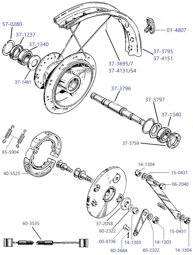 Frontwheel B25 - B50   6