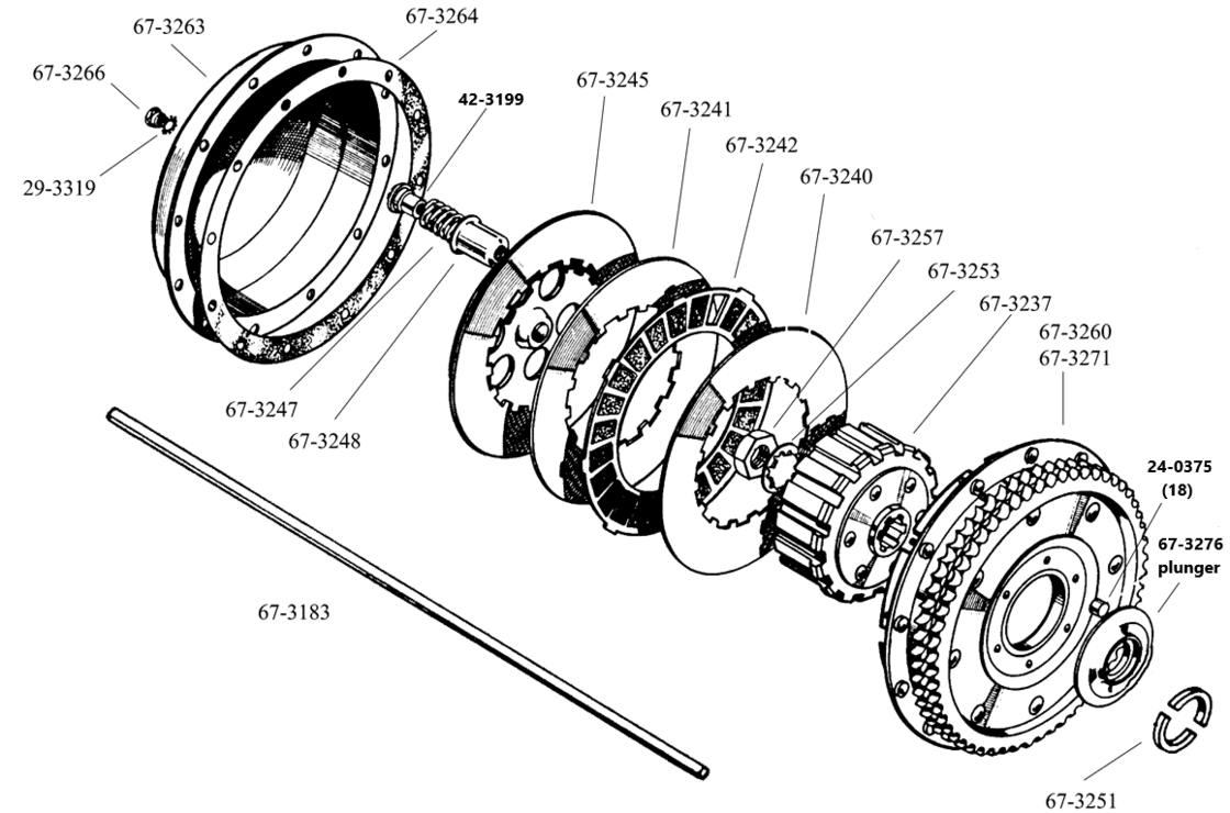 6 Veer koppeling stijfframe of plunjer A modellen