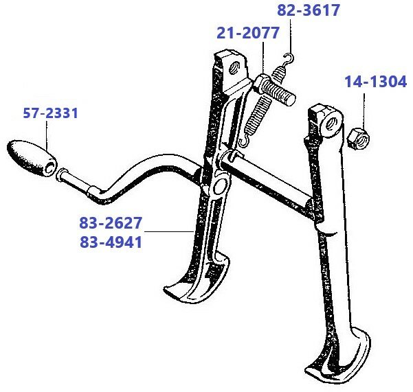 Middenbok A65 OIF  1971-1973