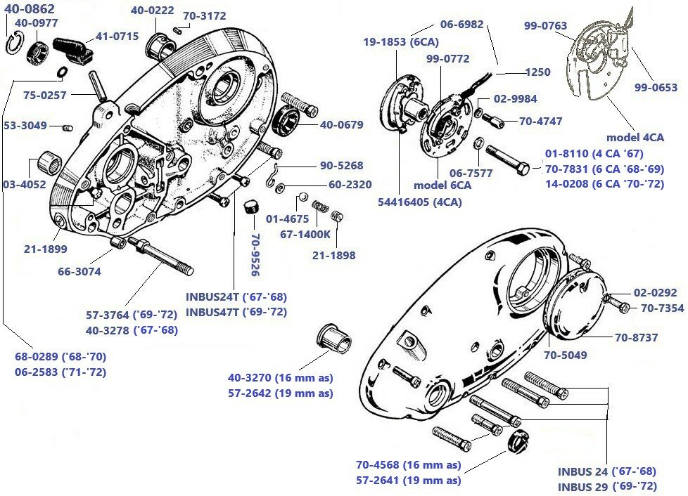 Ignition and timing covers C25 - B25