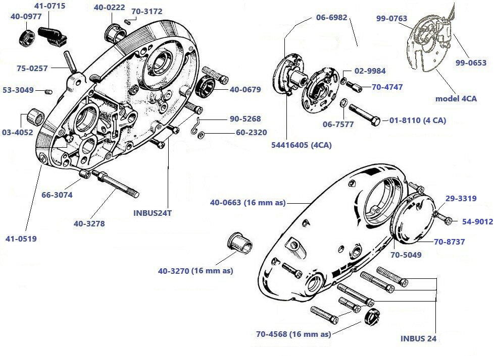 Ignition and timing covers B44  1966-1967