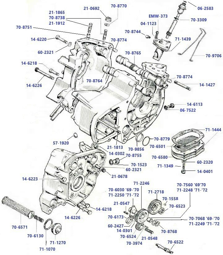 Crankcases - Camshafts Rocket 3
