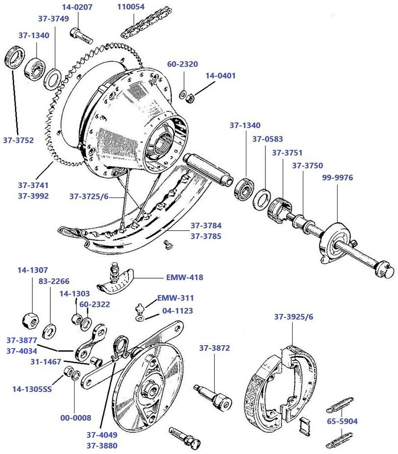 Rearwheel-B25-B50-conical-hub-1971-1973