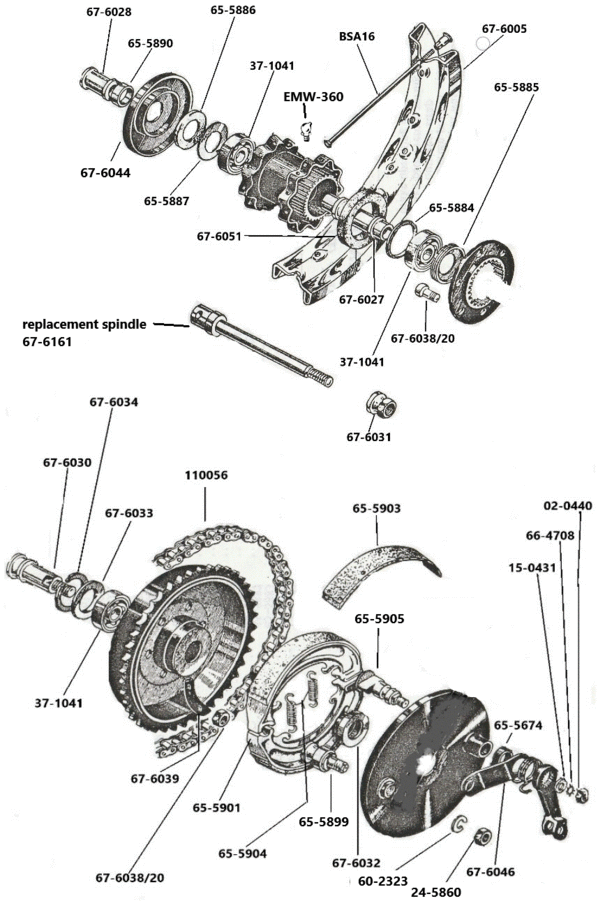 Achterwiel-A7-stijfframe-1947-1948-naaf-met-splines