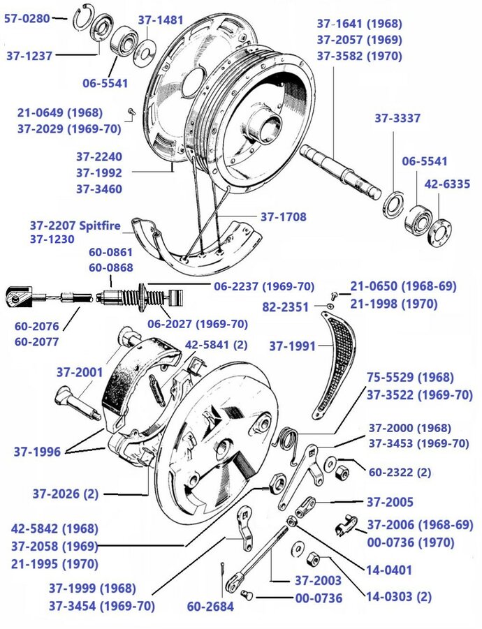 Voorwiel-A50-A65-A75-twin-leading-1968-1970