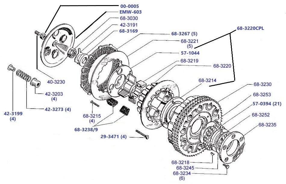 Clutch-A50-A65-4-spring