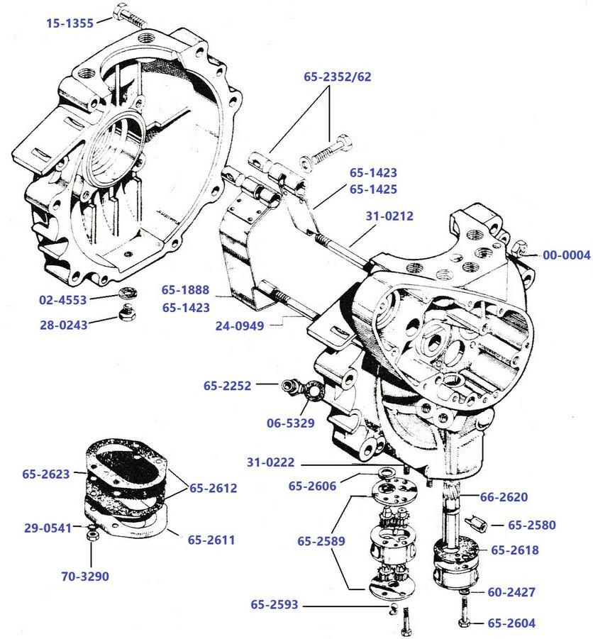 Crankcases-+-oilpump-Gold-Star