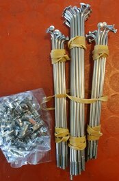37-3725/6 SET Stainless spokes and nipples, that fit
