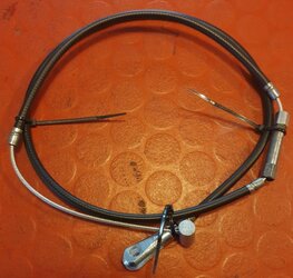 60-2077 Frontbrake cable for European / narrow handlebars. Cadle adjuster in the lever is supplied sepparatly. With brake switch