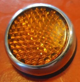 60-0691 Oranje reflector chromen rand