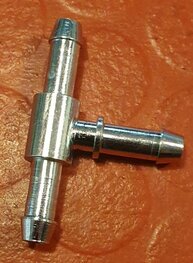 06-2344 T-stuk voor 1/4 benzineslang