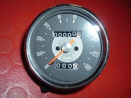 99-0159K KM teller, grijze wijzerplaat, imitatie