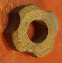 41-5134 Bronse geleide schijf met 4 uitsparingen