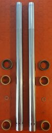 97-3904 Set stanchions hardchrome, comes with a set bronse bushes and a seals set