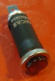 06-6424 Indicator lamphouder en lamp fitting, rood