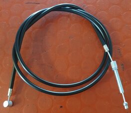 67-8681 Clutch cable; A models up to 1959 without an adjuster in the lever, and C10 + C11 models with 4 speed gearbox