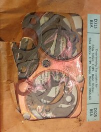 D325BSA Kop pakkingset A10 met aluminium kop