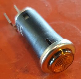 99-1207 Fitting indicatorlamp oranje, plat glas