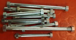 Set draadeinden 10 draadeinden door schertsplaten met moeren en ringen