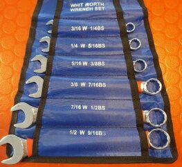 EMW-214 Steek/ring sleutelset Withworth maten