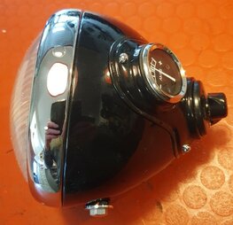50128 Koplamp cpl. 6,5", compleet met schakelaar en ampere meter