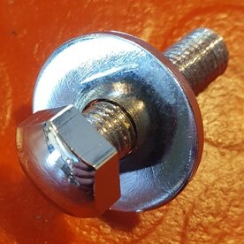 112201 Koplamp bout chroom met ring, 5/16 x 26 gangen
