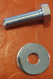 06-8031 koplamp bout + ring chroom, 5/16 UNF